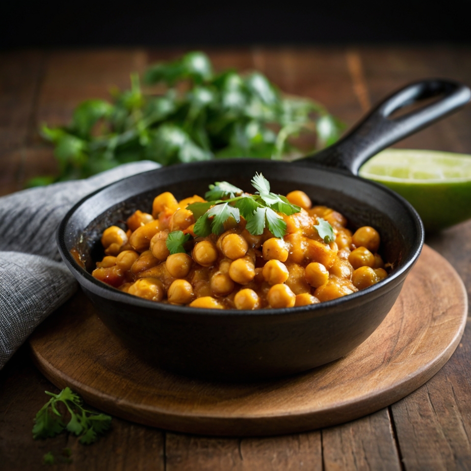 Mango Chutney Chickpea Skillet